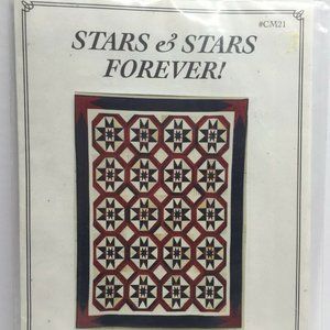 Stars And Stars Forever CM Designs #CM21 Quilt Craft Pattern Kit 47"x53" 59"x81"